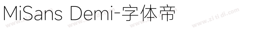 MiSans Demi字体转换